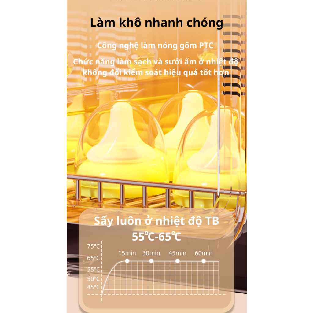 Máy tiệt trùng và sấy khô bình sữa, Máy tiệt trùng bình sữa sấy khô UV, đồ dùng cho bé, máy đung nước pha sữa cho bé