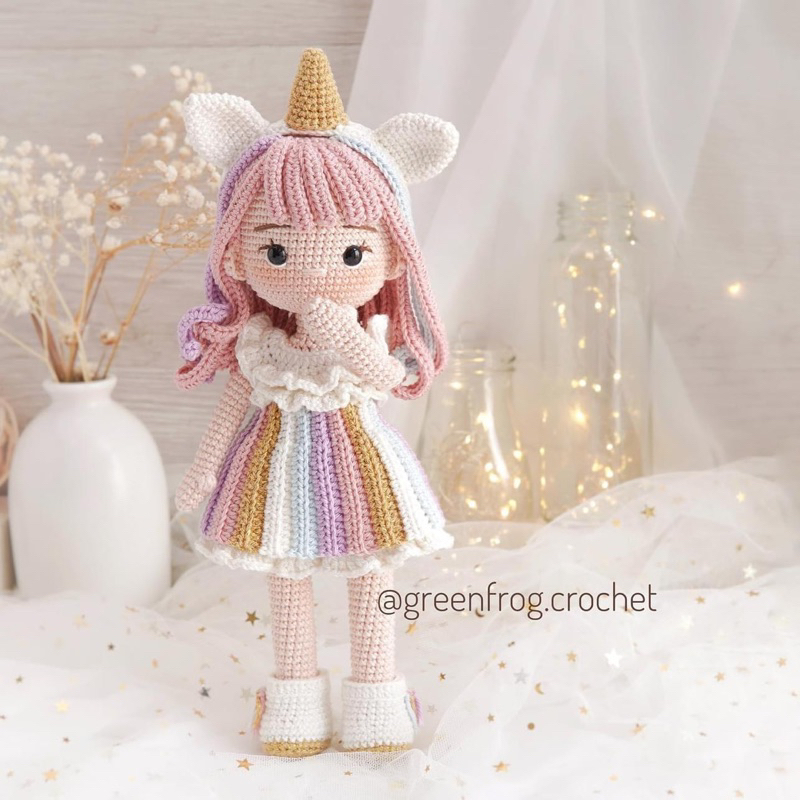 Búp bê len HandMade Sofia Unicorn 🦄🍀🦄
