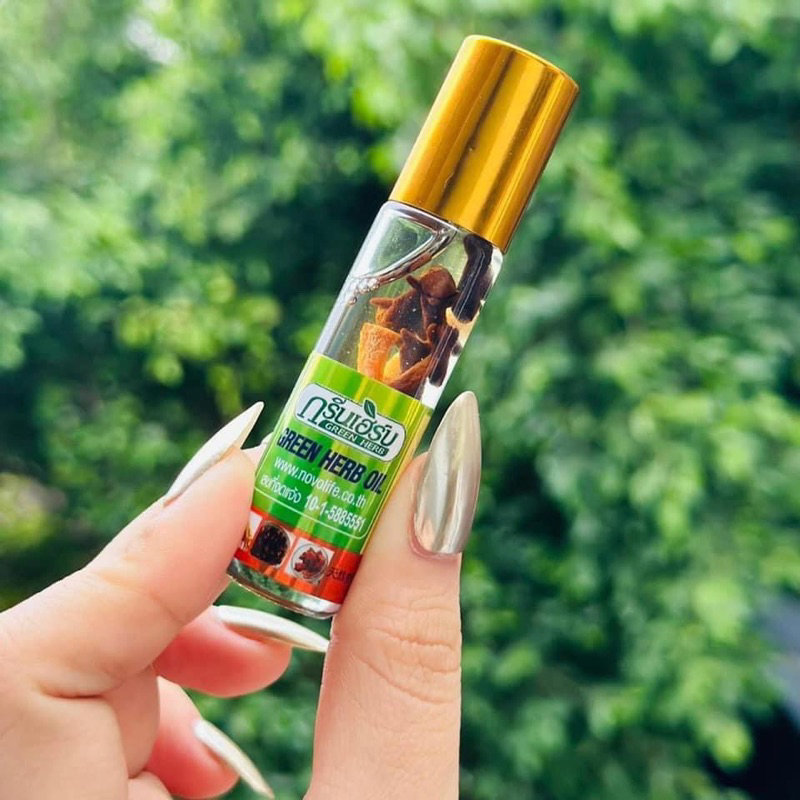 Lốc 12 Chai Dầu Gió Nhân Sâm Green Herb Oil Thái Lan Nội Địa Thái