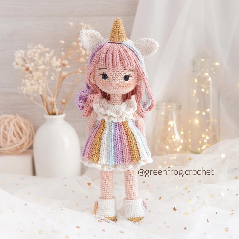 Búp bê len HandMade Sofia Unicorn 🦄🍀🦄