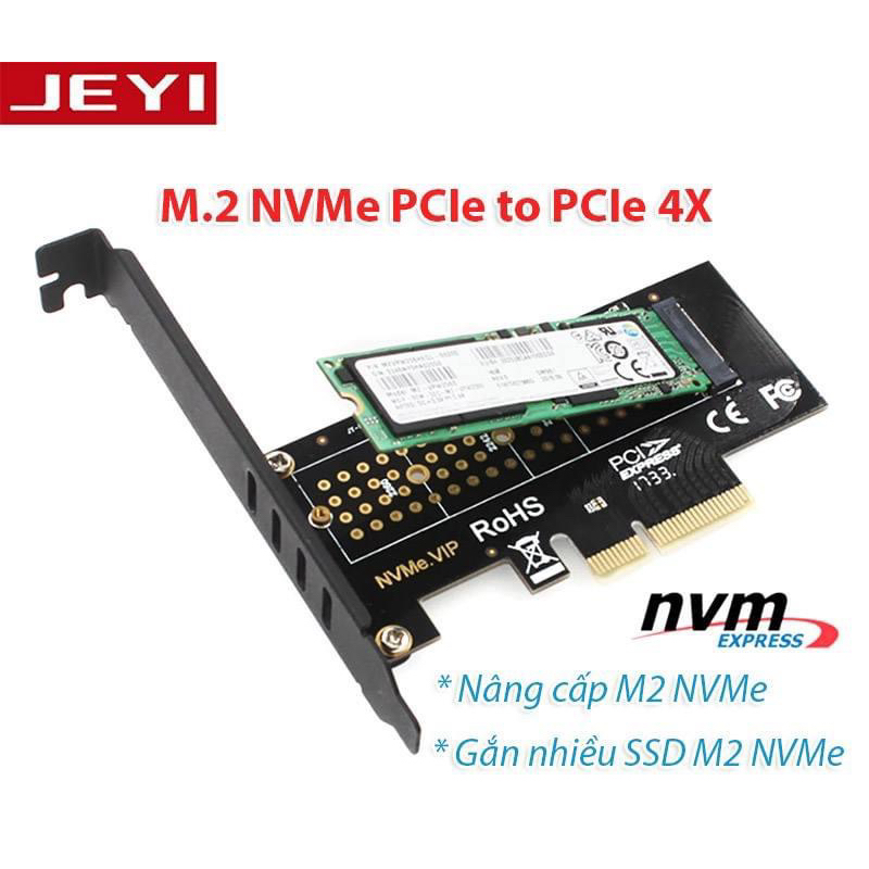 Card chuyển SSD M2 NVMe sang chuẩn PCIe 4x - New No Box