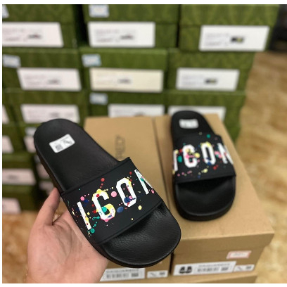 Dép lê lcon quai ngang vẩy sơn mới nhất đế cao su chống thấm nước