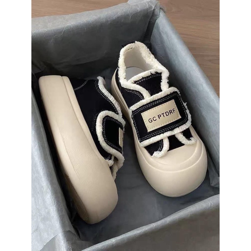 Giày Lười Slipon Quai Dán Canvans  Thời Trang Phong Cách