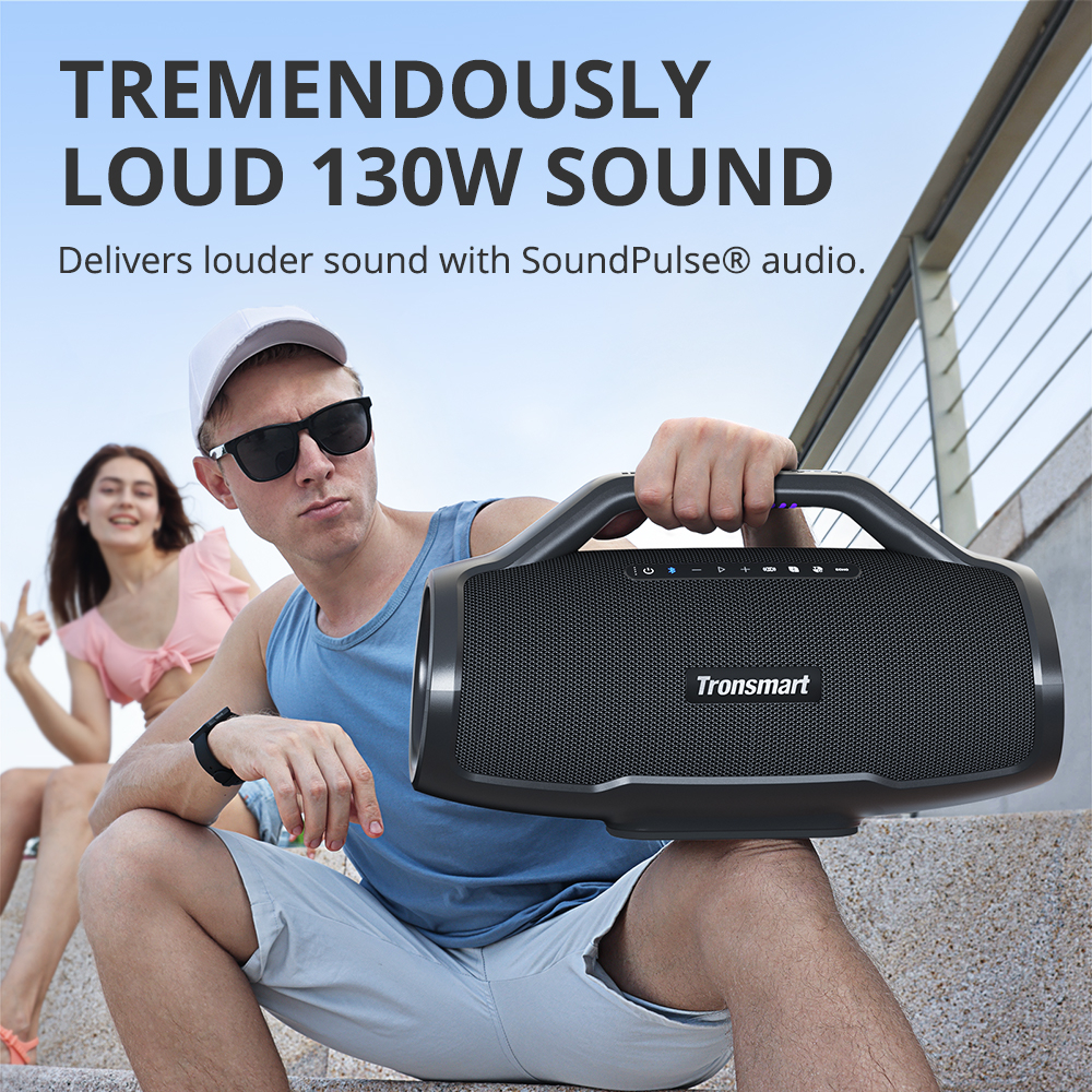 Loa Di Động Bluetooth 5.3 Tronsmart Bang Max EU 130W - Chống Nước IPX6 - Âm Thanh 3 Chiều - Chính Hãng - BH 12 Tháng