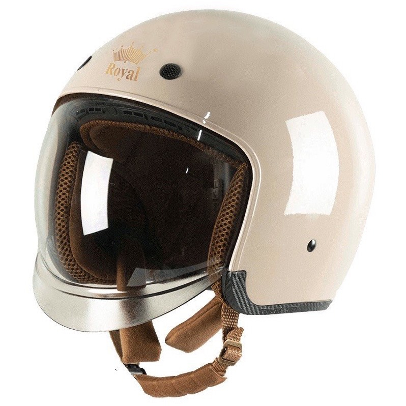 Mũ Bảo Hiểm Trùm 3/4 Đầu Cao Cấp Royal M139 Sữa - Hàng Chính hãng - Bảo Hành 12 Tháng