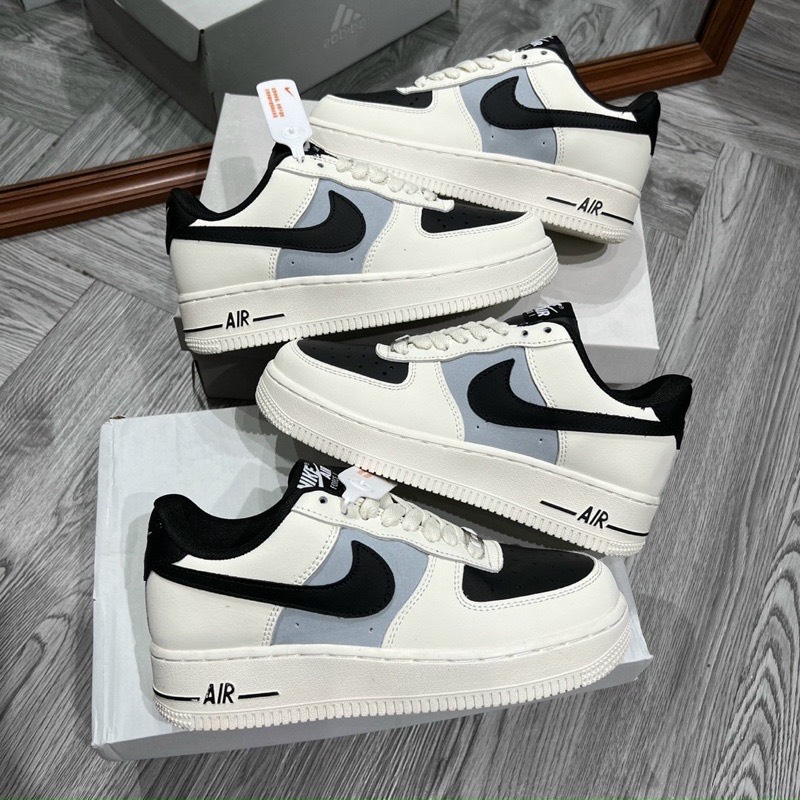 Giày Nike_Air Force 1 Mũi Đen Hàng Đẹp,Giày AF1 White Black Hot Trend 2023 Bản Cao Cấp Full Box Bill