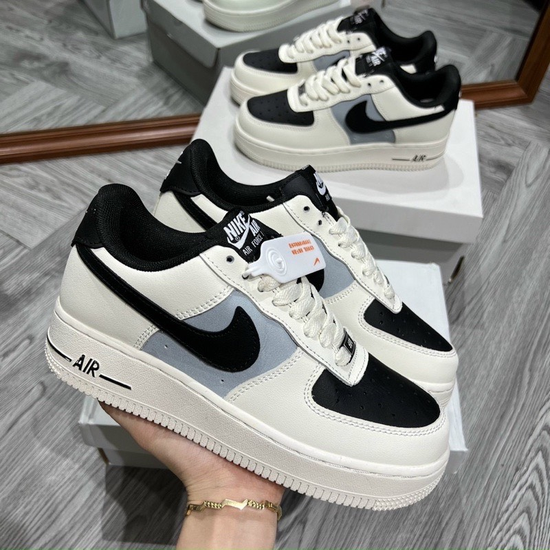 Giày Nike_Air Force 1 Mũi Đen Hàng Đẹp,Giày AF1 White Black Hot Trend 2023 Bản Cao Cấp Full Box Bill