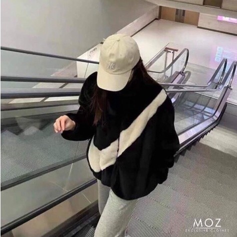 Áo khoác lông cừu phối màu dấu phẩy nam nữ mặc đôi siêu đẹp lông dày dặn mền mịn siêu ấm áp bất chấp rét đại hàn