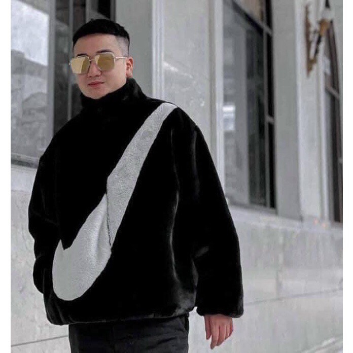 Áo khoác lông cừu phối màu dấu phẩy nam nữ mặc đôi siêu đẹp lông dày dặn mền mịn siêu ấm áp bất chấp rét đại hàn
