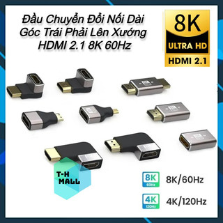 Đầu nối dài chuyển góc cáp HDMI đầu chuyển HDMI 4K 8K 60Hz 120Hz vuông góc chữ L ( góc trái, phải, lên, xuống )