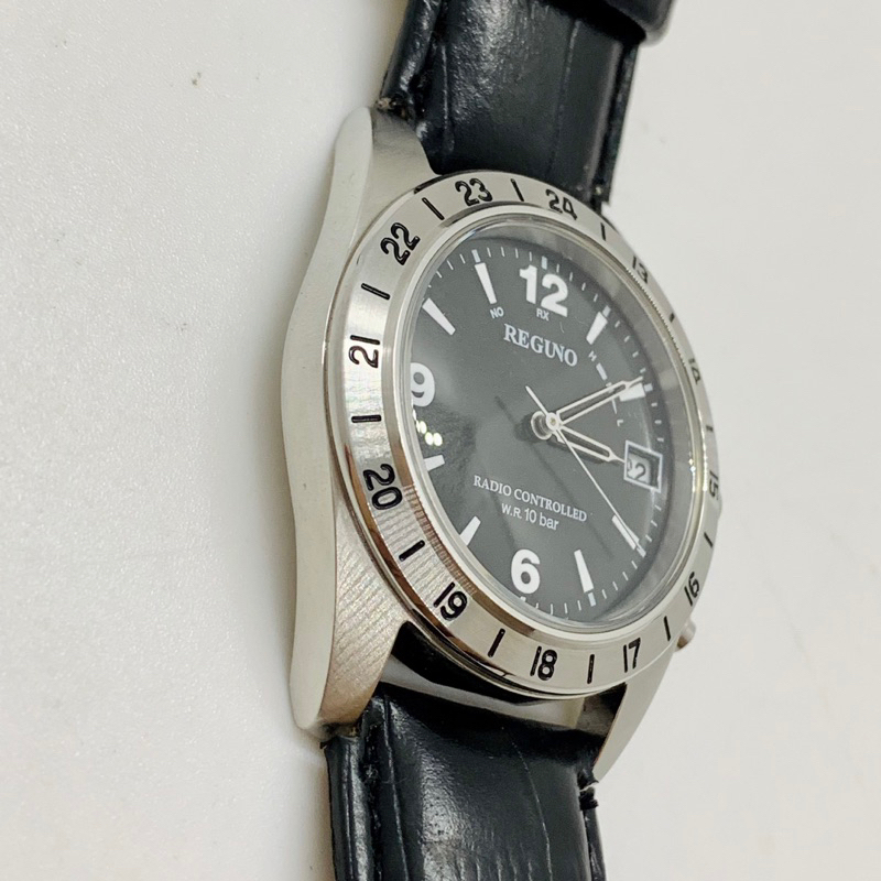 Đồng hồ pin năng lượng nam hiệu Reguno Radio Controlled - Chính hãng