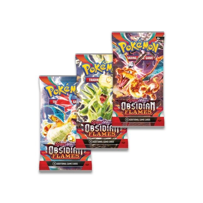 Vỉ 3 gói thẻ bài Pokémon TCG: Scarlet & Violet Obsidian Flames