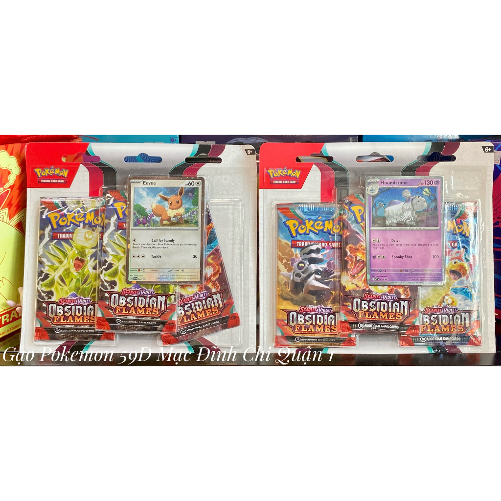 Vỉ 3 gói thẻ bài Pokémon TCG: Scarlet & Violet Obsidian Flames