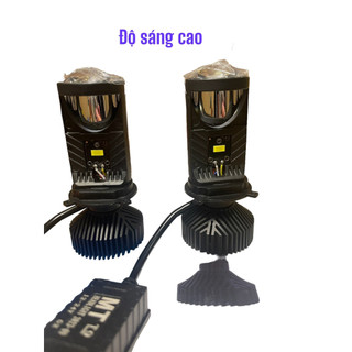 Đèn pha led bi cầu mini t9 chân h4 bản v2 công suất 35w lắp ô tô, xe máy