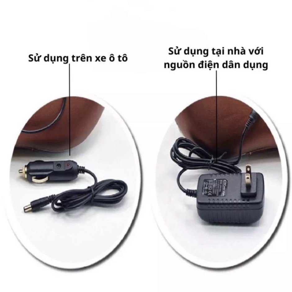 Gối Massage Cổ Vai Gáy Hồng Ngoại 8 Bi Nhật Bản - Máy Massage Toàn Thân Giúp Giảm Đau Mỏi Vai Gáy