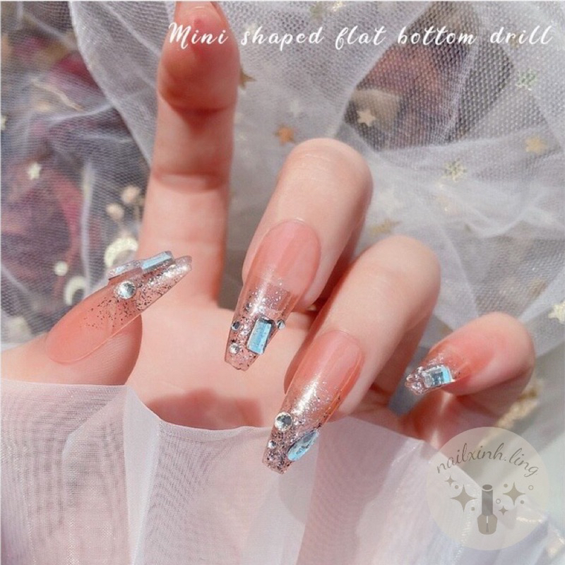 Set 50 Viên Đá Nail Sáng Loại 1  CY0479-R16/ Gói Đá Khối Chân Bằng Cao Cấp / Đá Chân Keo 3D Lấp Lánh