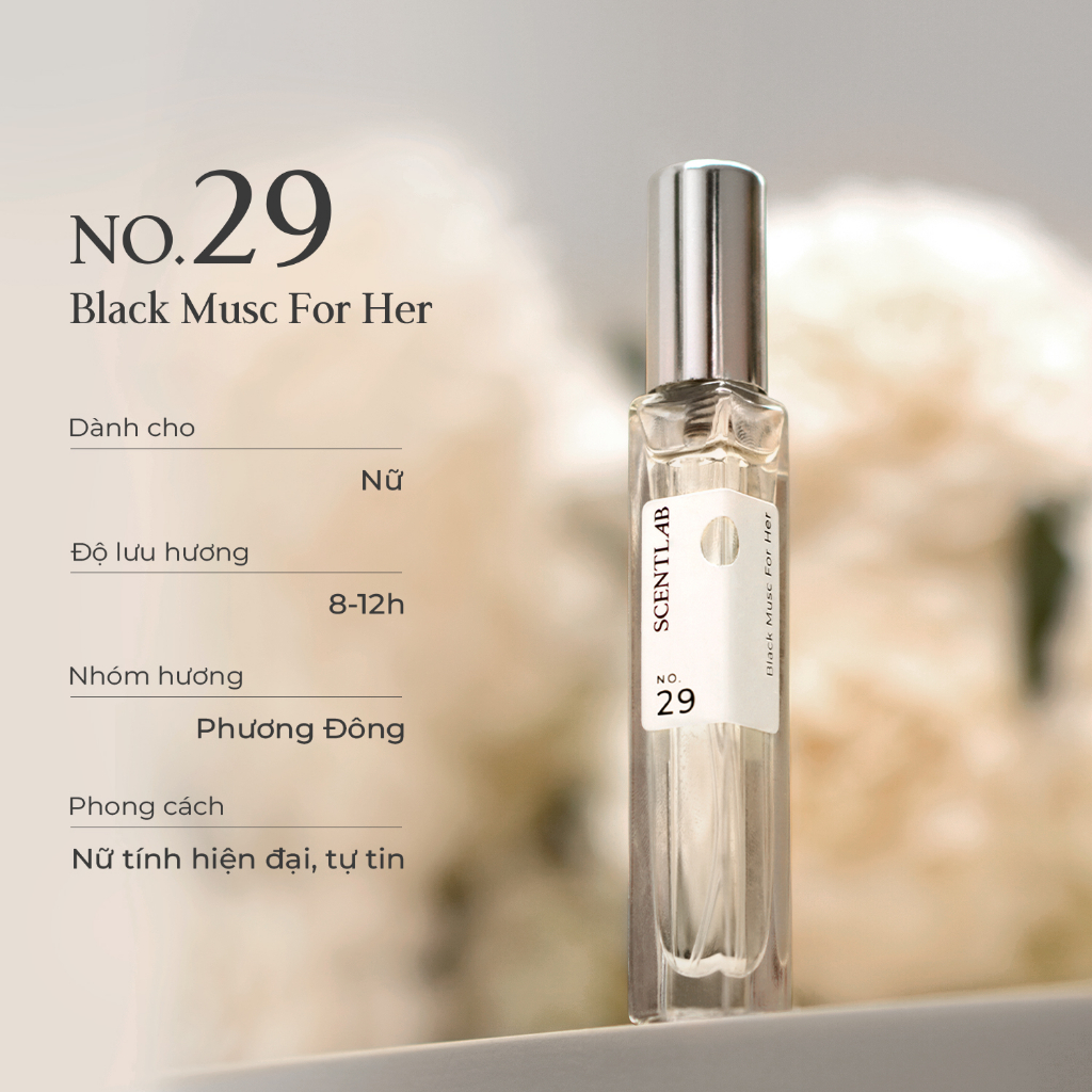 Nước hoa nữ mini SCENTLAB No.29 hương phấn nhẹ nhàng thơm lâu lưu hương 8h - xịt 10ml