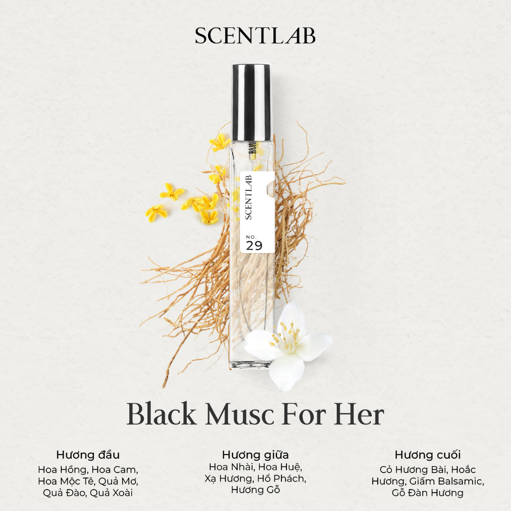 Nước hoa nữ mini SCENTLAB No.29 hương phấn nhẹ nhàng thơm lâu lưu hương 8h - xịt 10ml