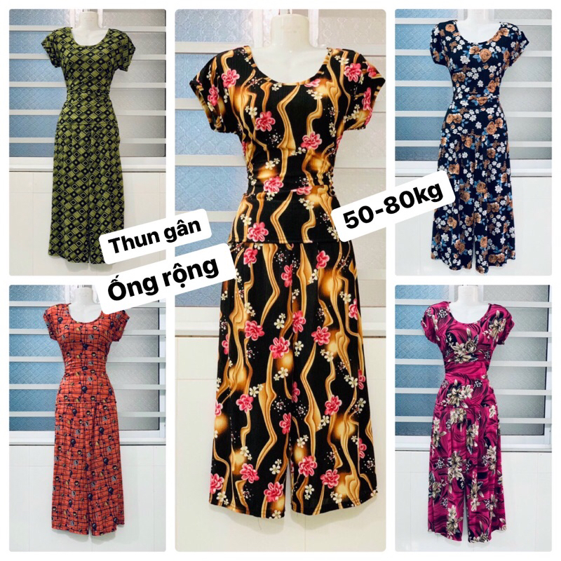 size2LR (50-80kg) - đồ bộ quần lửng ống rộng