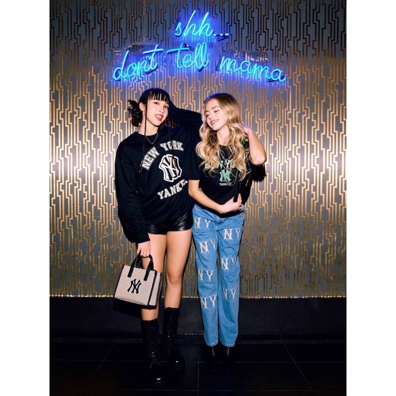 Áo sweater đôi nam nữ thu đông MIb NY yankees hàng nỉ da cá đanh đẹp full tag cam kết y hình