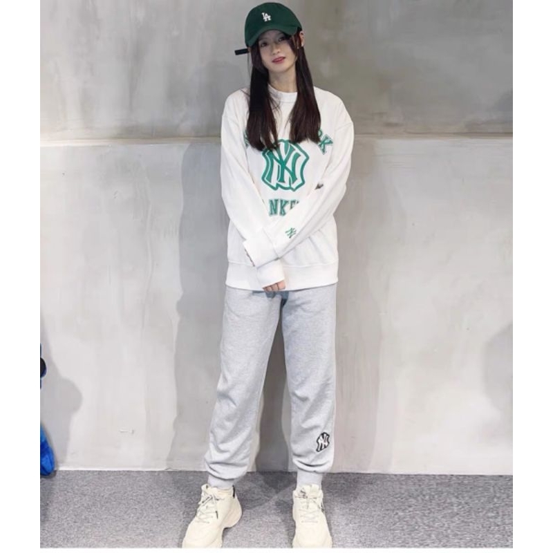 Áo sweater đôi nam nữ thu đông MIb NY yankees hàng nỉ da cá đanh đẹp full tag cam kết y hình