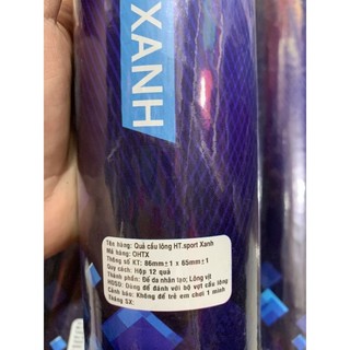 Cầu lông ht sport xanh 12quả