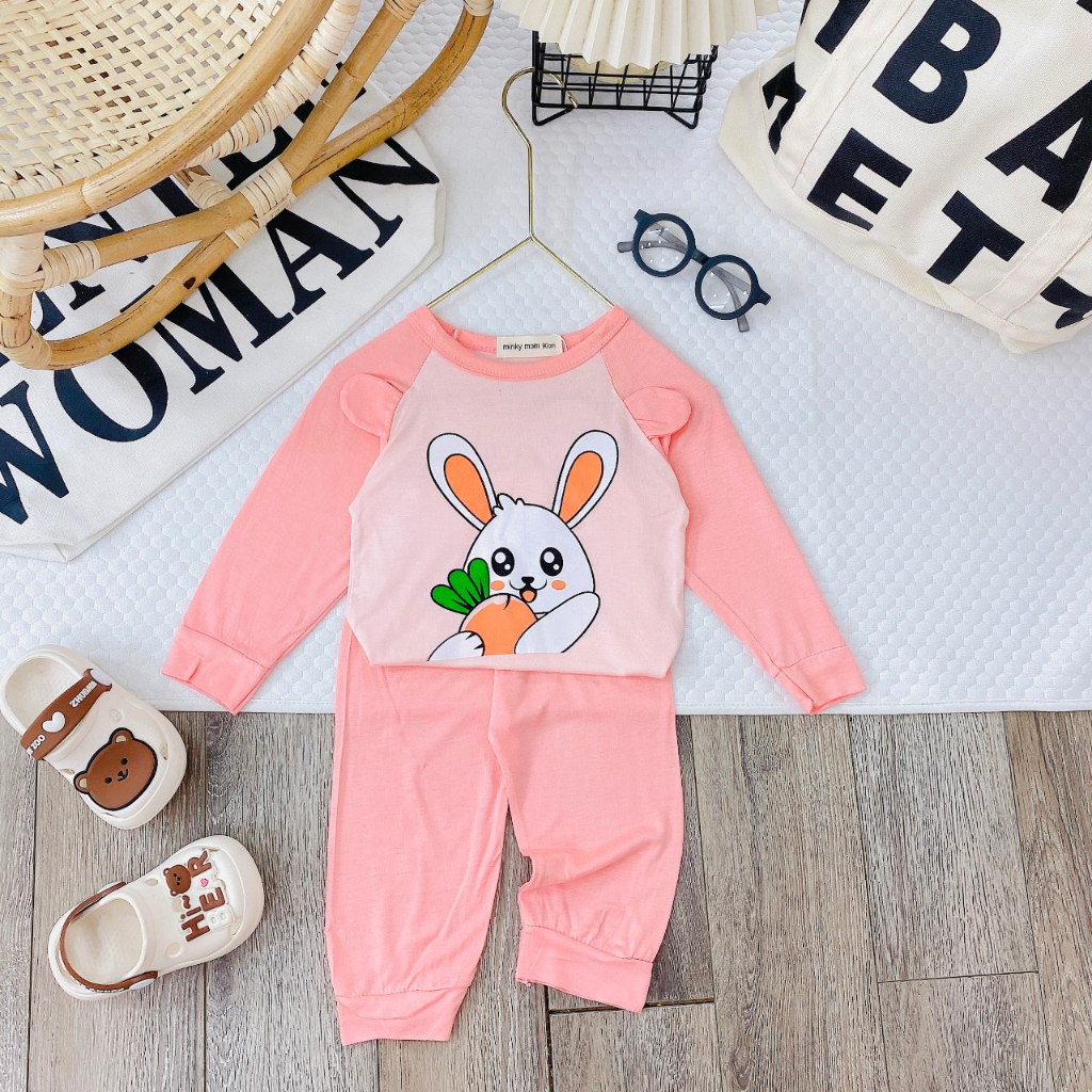 Bộ dài tay bé trai , bộ dài tay bé gái chất thun lạnh từ 4kg đến 15kg - jkids