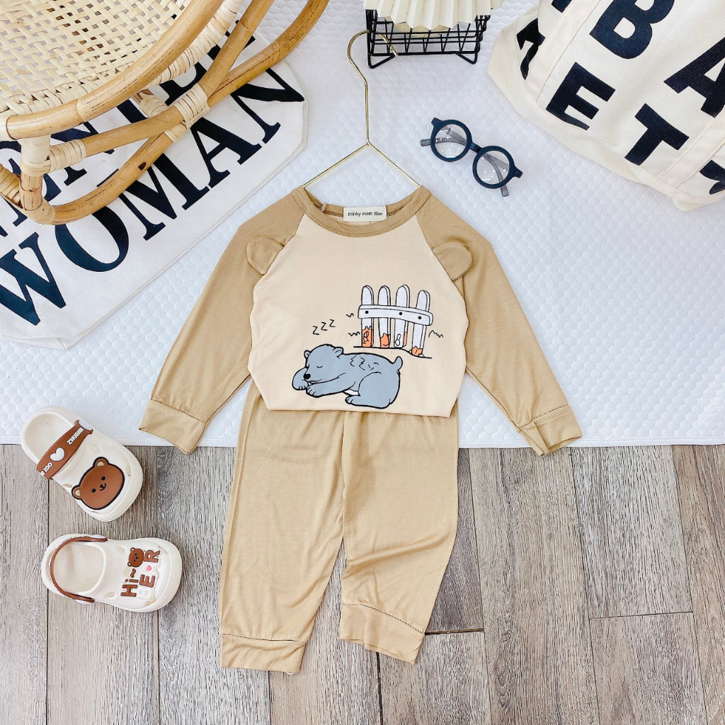 Bộ dài tay bé trai , bộ dài tay bé gái chất thun lạnh từ 4kg đến 15kg - jkids