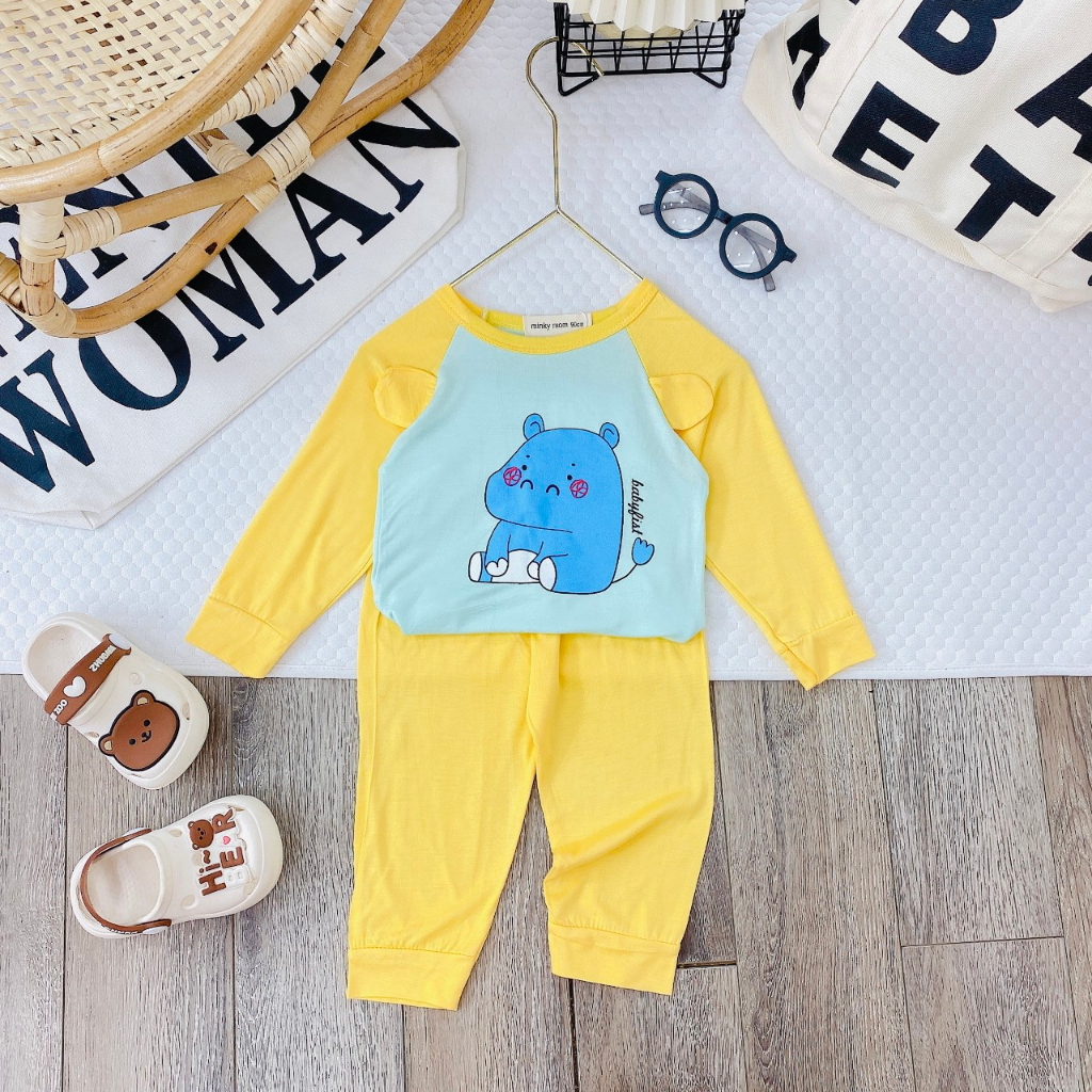 Bộ dài tay bé trai , bộ dài tay bé gái chất thun lạnh từ 4kg đến 15kg - jkids