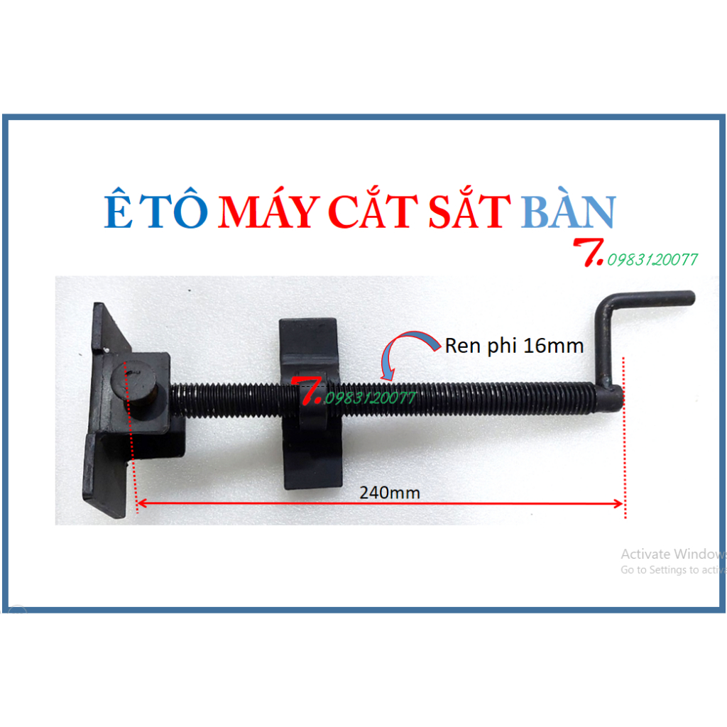 Ê TÔ MÁY CẮT SẮT, THANH KẸP VẬT LIỆU DÙNG CHO MÁY CẮT SẮT 350MM.