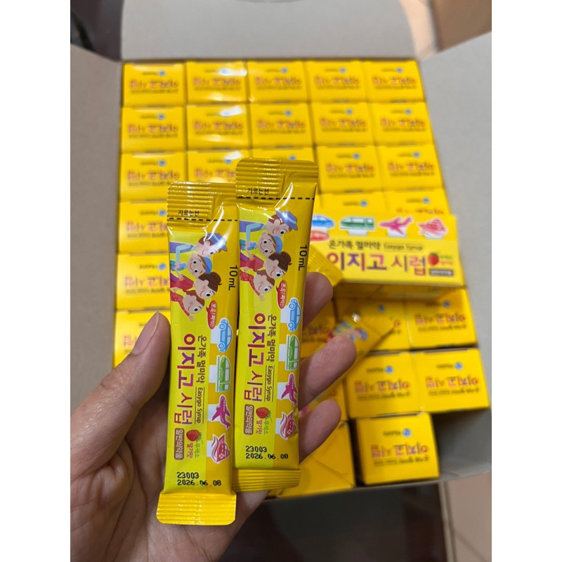 Siro hỗ trợ giảm say tầu xe Hàn Quốc cho bé và gia đình Easygo Hộp 10ml x 4 gói