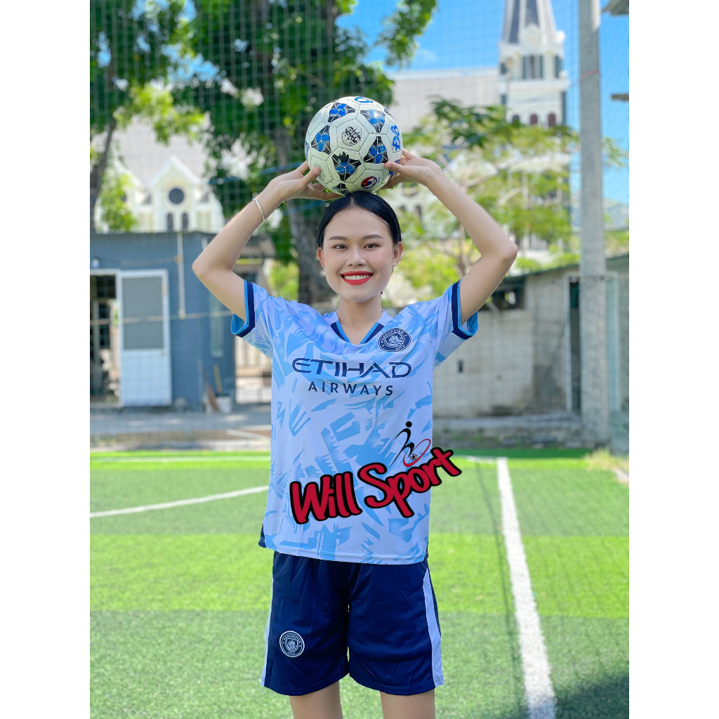 ÁO BÓNG ĐÁ TRẺ EM VÀ NGƯỜI LỚN CLB MAN CITY TRẮNG 2024 - BỘ QUẦN ÁO BÓNG ĐÁ TRẺ EM MC TRẮNG MẪU THẬT 2024