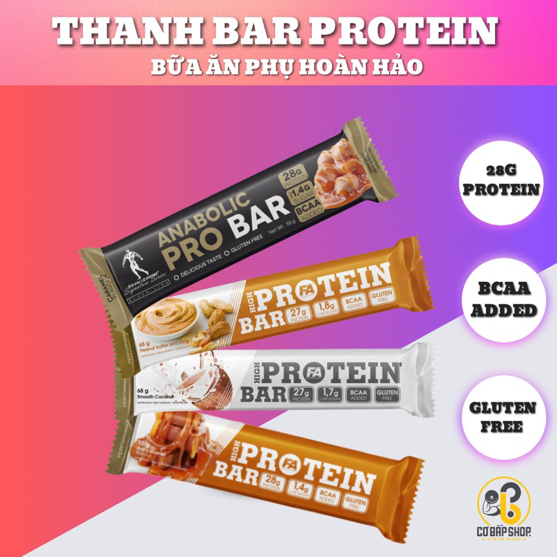 THANH BÁNH ANABOLIC PRO BAR - Bữa ăn phụ đầy dinh dưỡng - Cao cấp nhất hiện nay