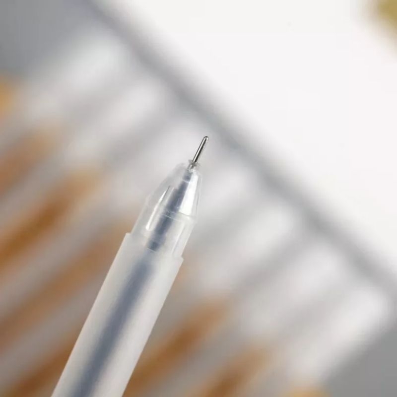 Bút Bi Nước Mực Gel Khô Nhanh Ngòi 0.5mm, Mực Đều, Nét Chữ Đẹp Đủ Màu Đen Xanh Đỏ