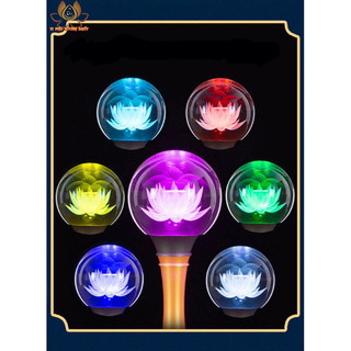 CẶP 2 CÂY ĐÈN LED HOA SEN PHA LÊ THỜ CÚNG TRANG TRÍ