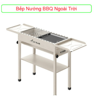 Bếp nướng than hoa gấp gọn có găn để đồ-Bếp nướng than ngoài trời gấp gọn tuỳ chỉnh độ cao thấp