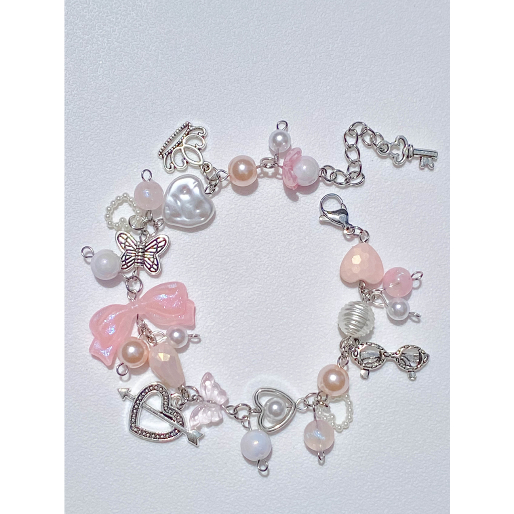 JOMÉ BARBIE BRACELET_Vòng tay handmade bằng thép không gỉ phong cách coquette