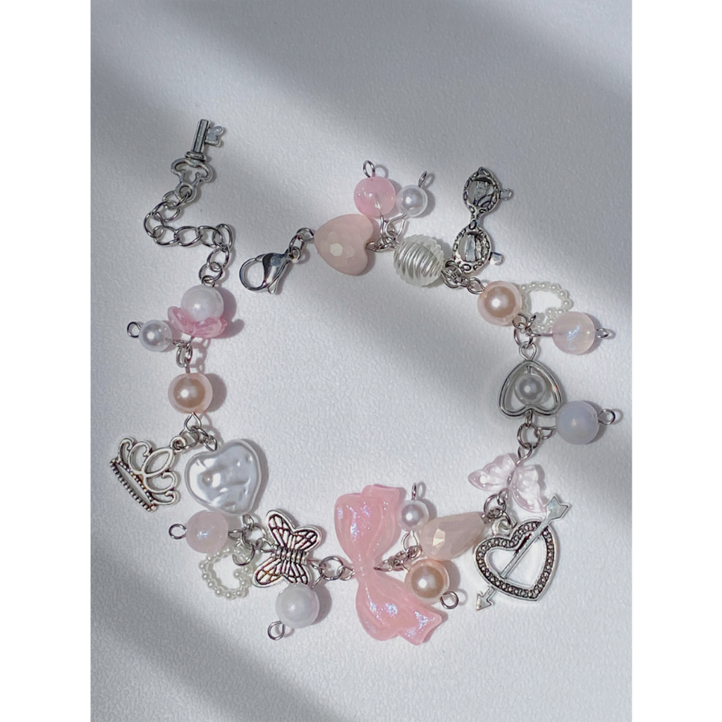 JOMÉ BARBIE BRACELET_Vòng tay handmade bằng thép không gỉ phong cách coquette