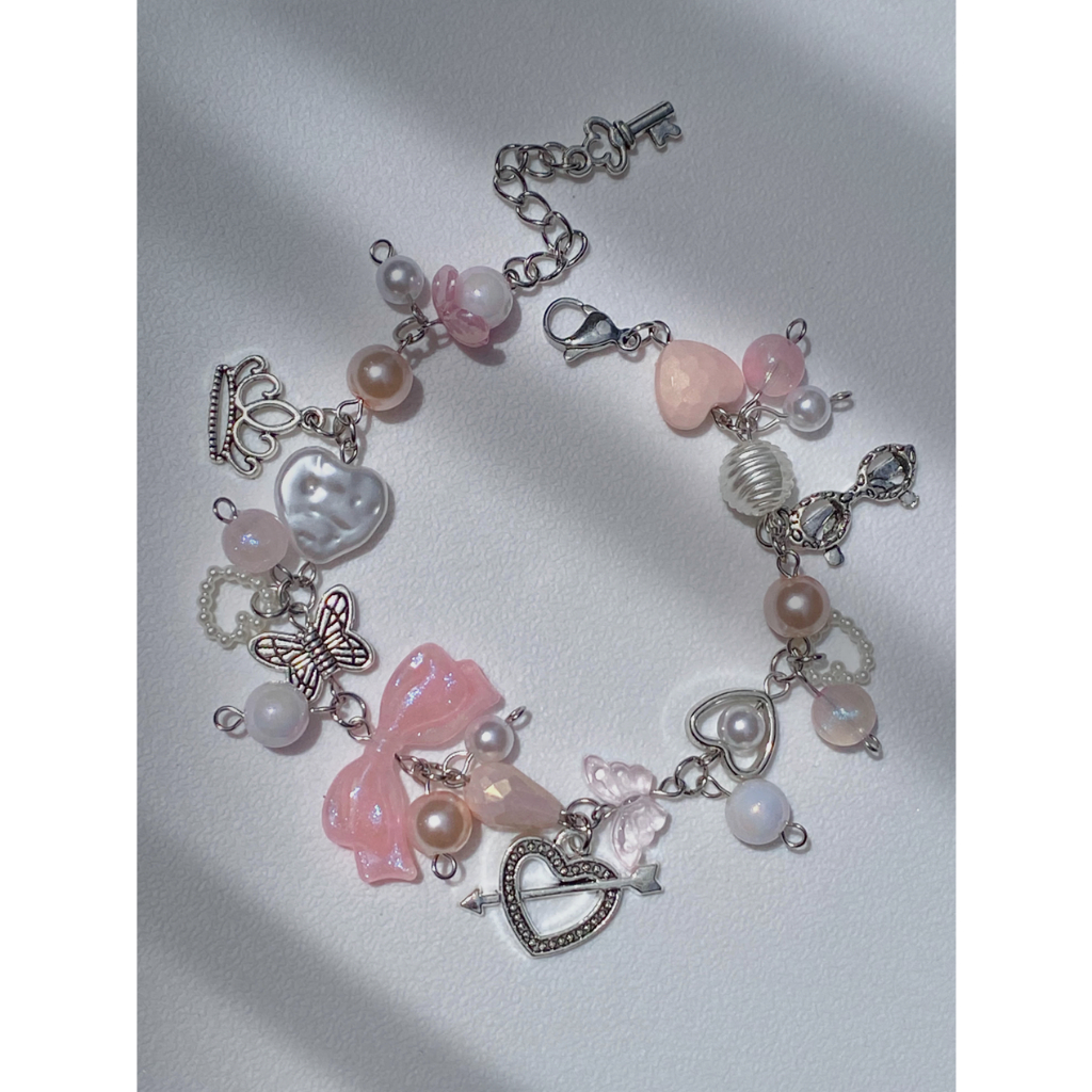 JOMÉ BARBIE BRACELET_Vòng tay handmade bằng thép không gỉ phong cách coquette