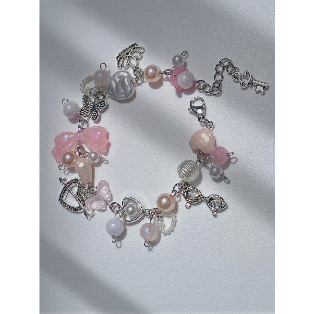 JOMÉ BARBIE BRACELET_Vòng tay handmade bằng thép không gỉ phong cách coquette