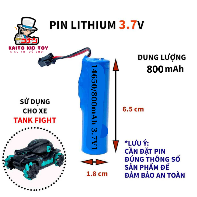 Pin Bổ Sung Cho Xe Tăng Kaitor Kid