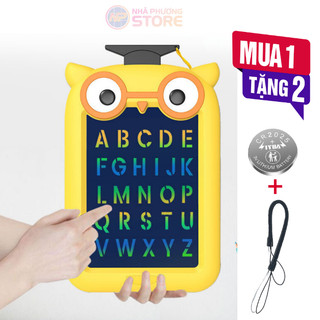 Bảng tự xóa cú mèo đa màu thông minh cho bé viết vẽ