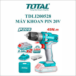 (KKT) Máy khoan siết vít 20V TOTAL TDLI200528 (2 pin 2Ah) (Chính hãng TPC)