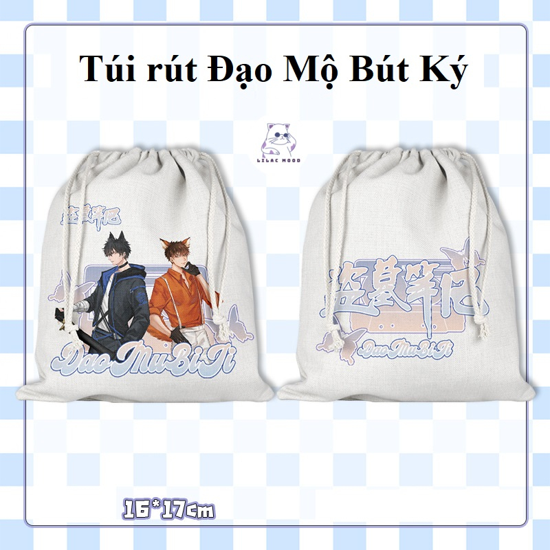 Tát Dã | Túi rút mini 2 mặt hình, túi đựng standee mini chống bụi siêu xinh vải canvas
