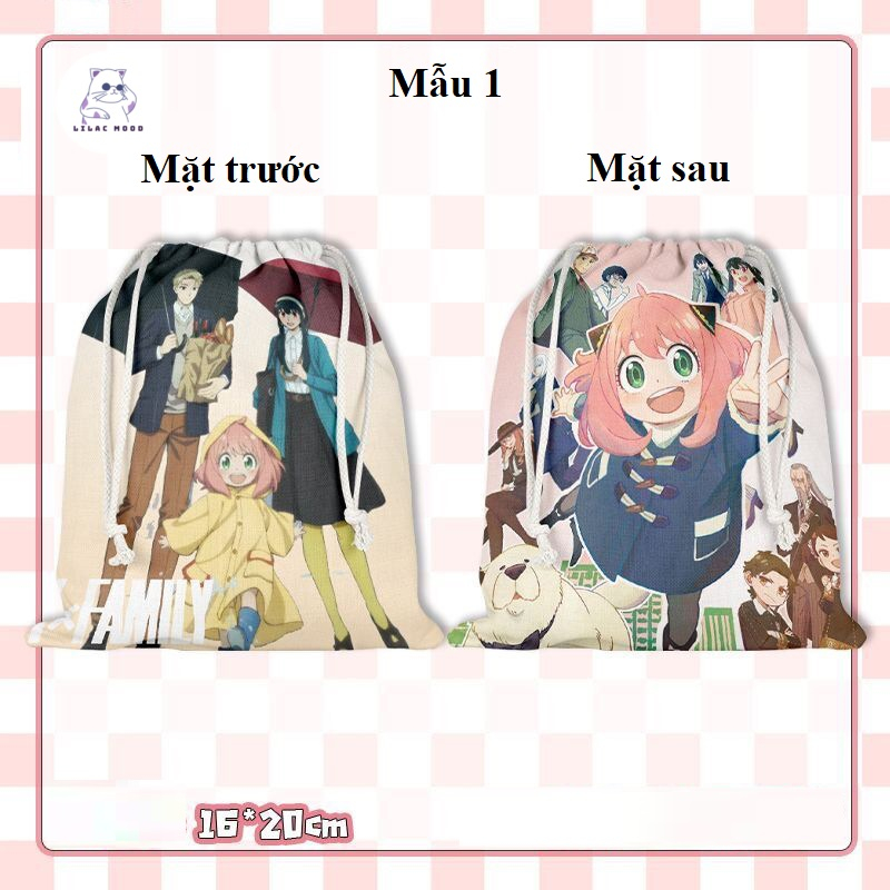 Tát Dã | Túi rút mini 2 mặt hình, túi đựng standee mini chống bụi siêu xinh vải canvas