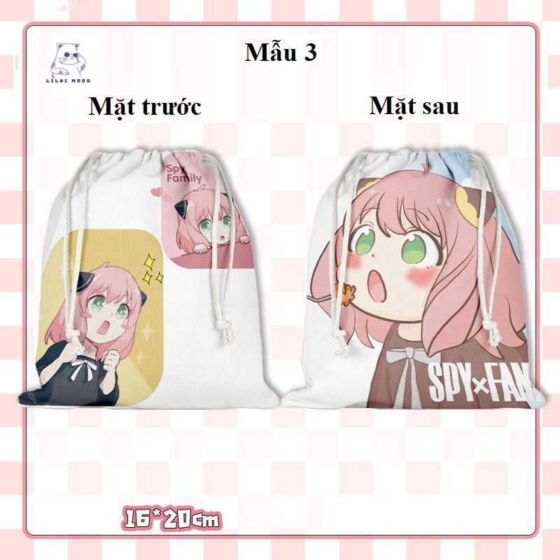 Tát Dã | Túi rút mini 2 mặt hình, túi đựng standee mini chống bụi siêu xinh vải canvas