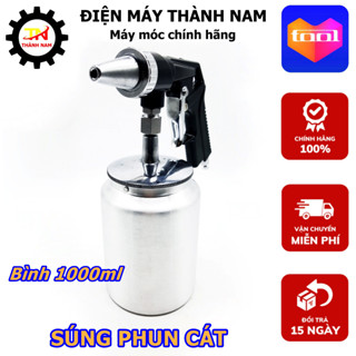 Súng phun cát đánh gỉ sét Đài Loan - Bình 1000ml - Bảo hành 3 tháng