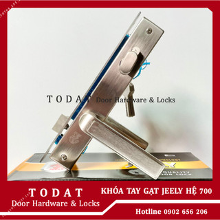 Khóa tay gạt hợp kim jeely h602 hệ 700 dùng cho cửa đố 3x6