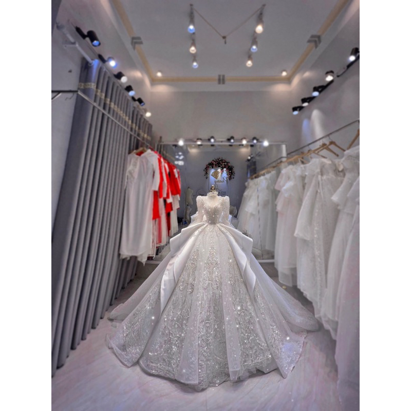 Váy Cưới cô dâu công chúa bồng bềnh