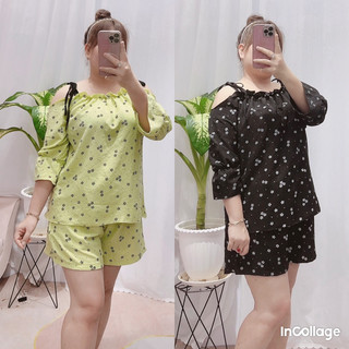 Bộ Đùi Rớt Vai Tay Lỡ Cưng Xỉu Bigsize Nữ 68-95kg